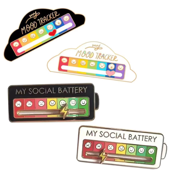 Social Battery Mood Pin