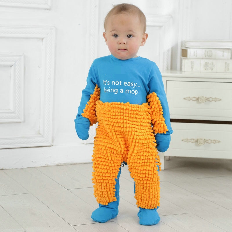 Mopster Baby Crawling Mopping Romper
