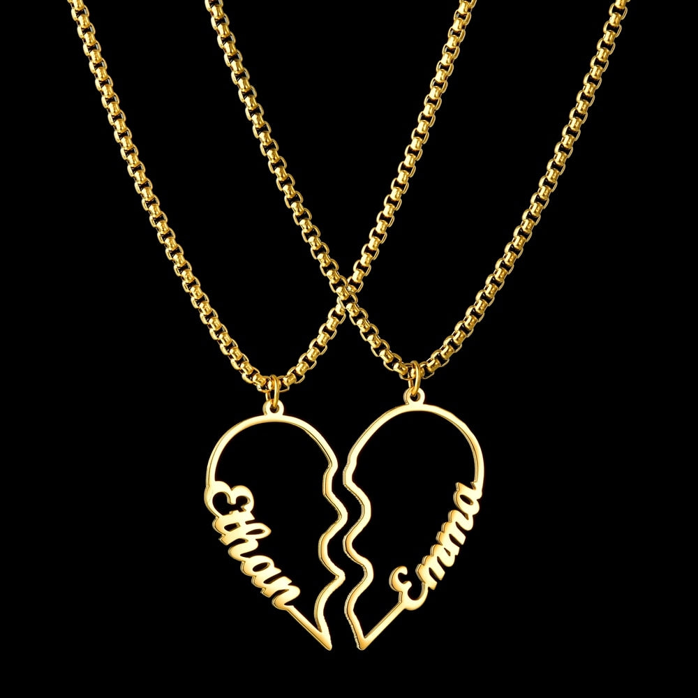 Customized Name Necklace Pair