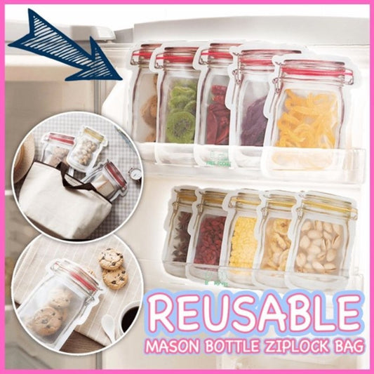 Reusable Mason Jar Ziplock Bags