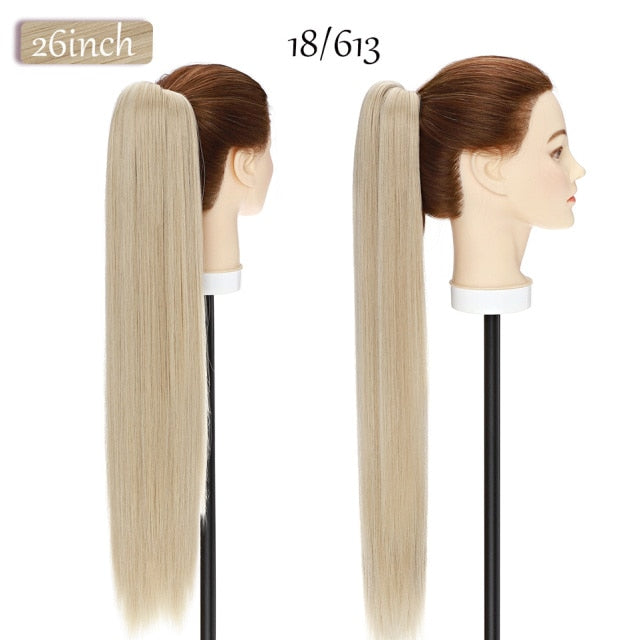 12-26inch Claw Clip On Ponytail Hair Extension
