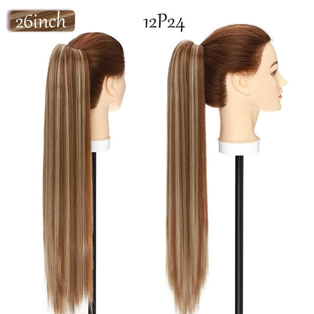 12-26inch Claw Clip On Ponytail Hair Extension