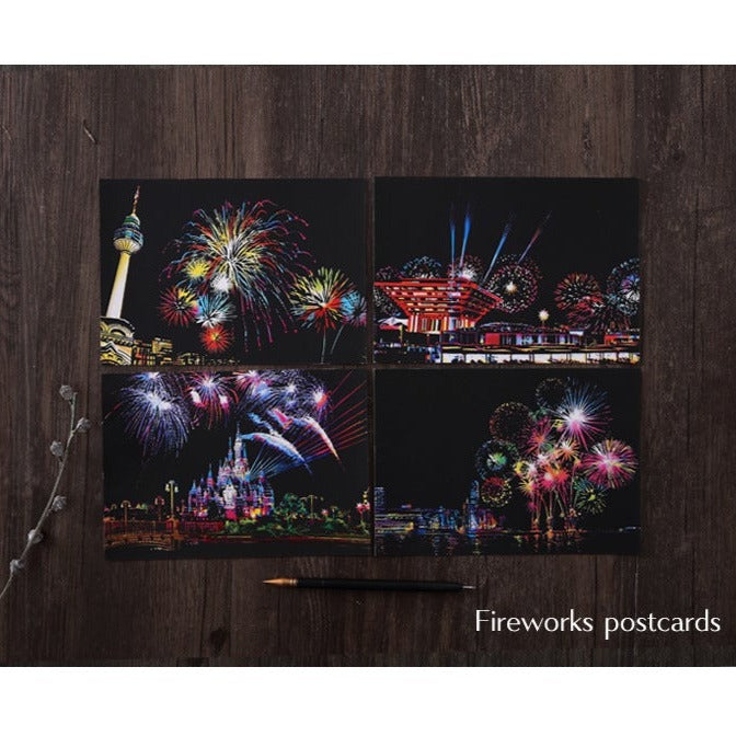 Magic Art 4pcs Scraping Painting Postcard A5 size (7.9" X 5.5")