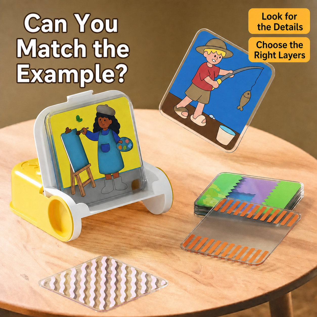 Match the example by choosing the right card layers