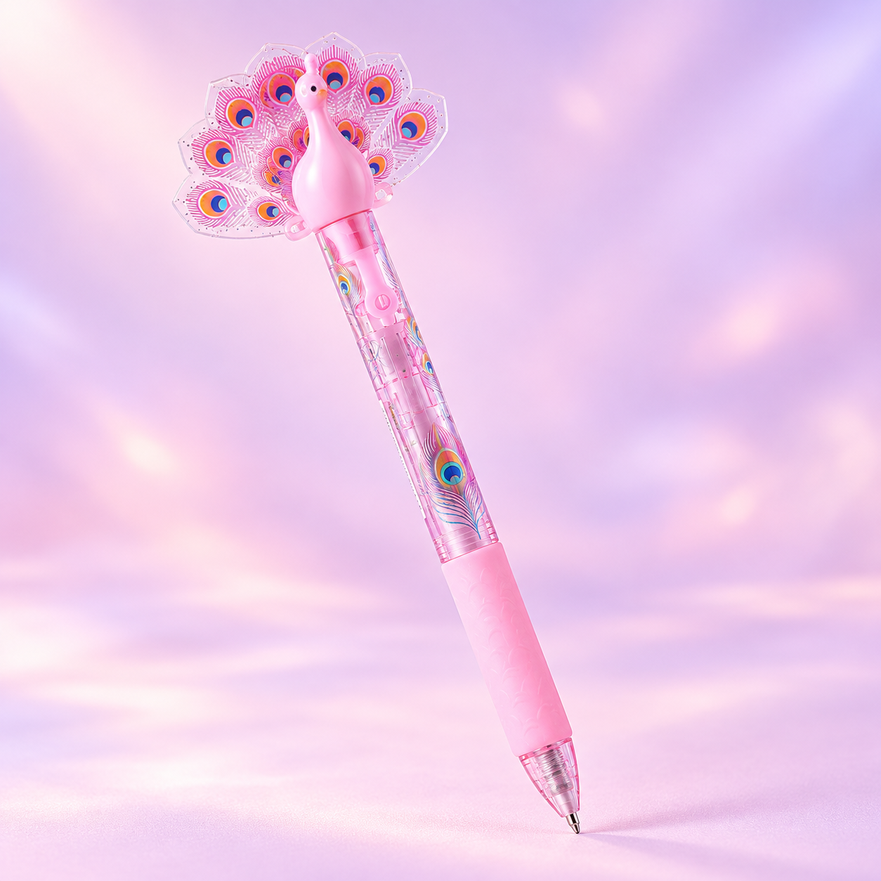 Pink Peacock Bloom Pen