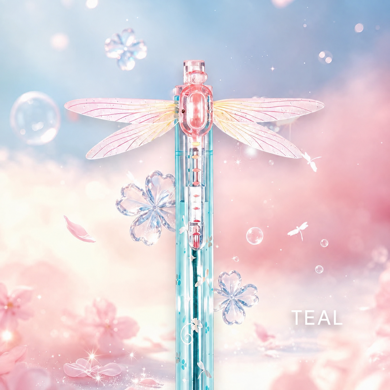 Gleaming Wings Dragonfly Pen in Teal