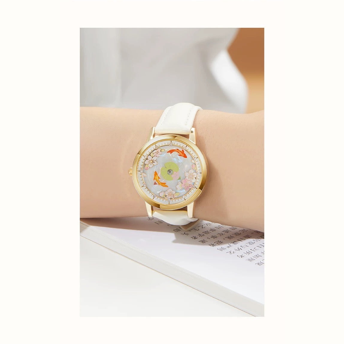 Original KoiBloom wrist photograph while reading