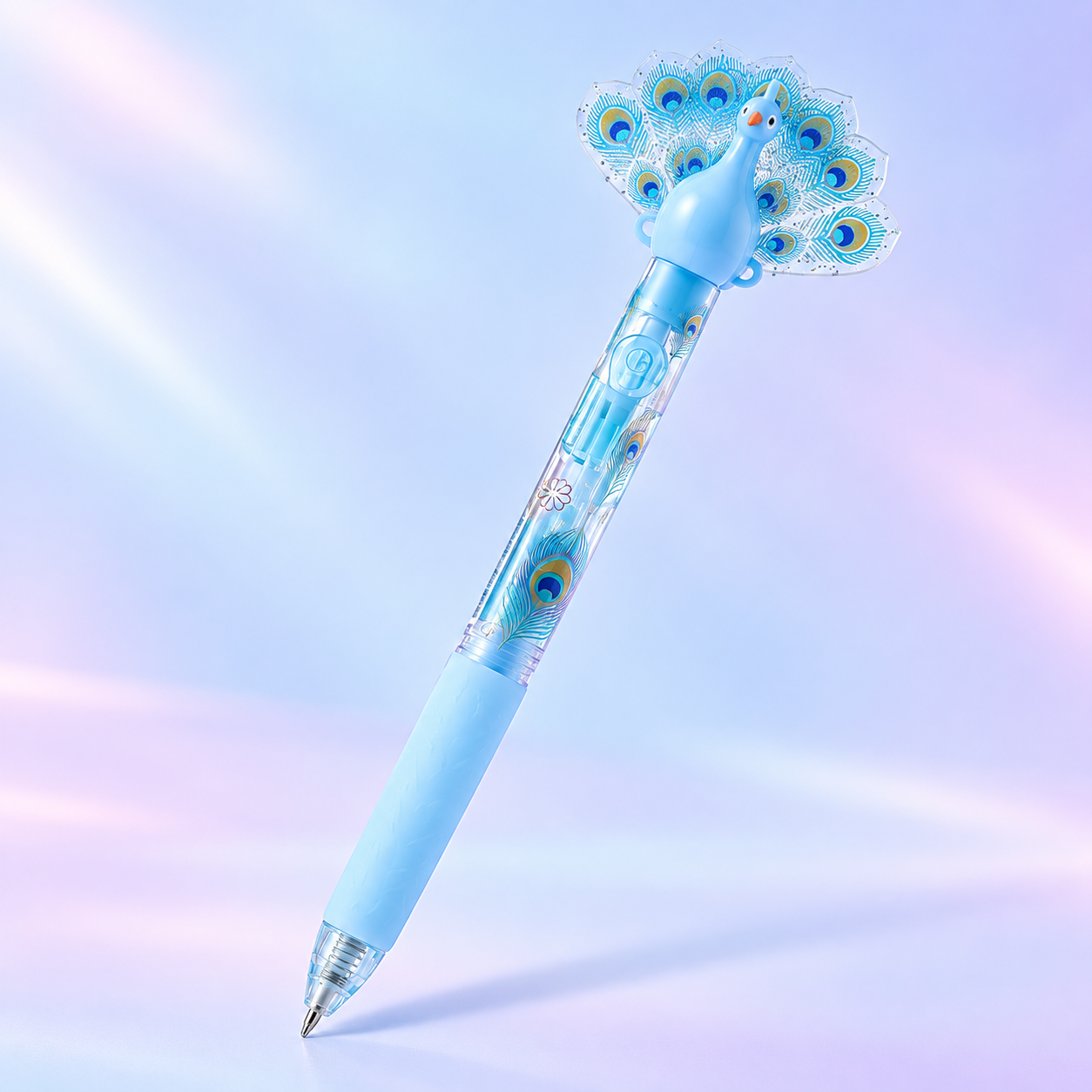 Sky Blue Peacock Bloom Pen