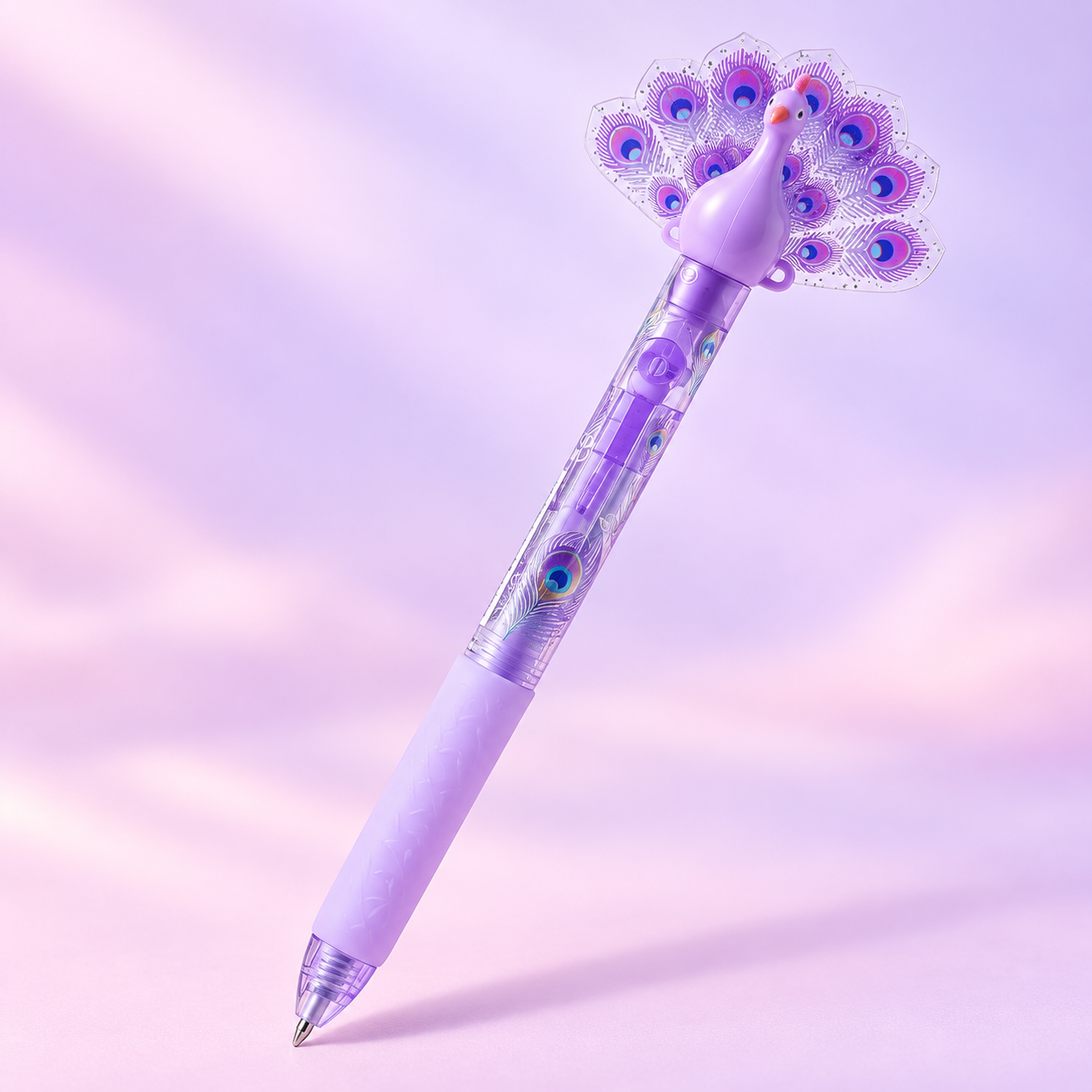 Purple Peacock Bloom Pen