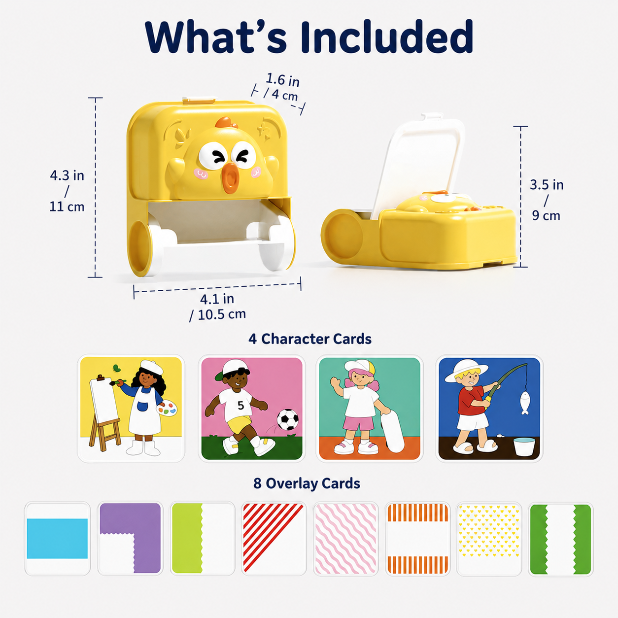 MixMatch Style Game contents and dimensions